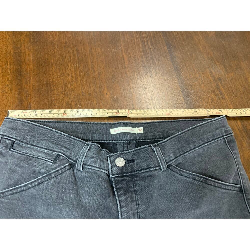 Levis 314 Shaping Straight Jeans Women 32 Grunge Academia Twee Preppy Fall Slit - Picture 4 of 10